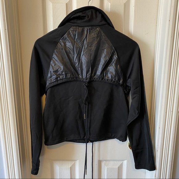 Adidas trefoil women’s full zip high neck track jacket satin 3 stripes - small - Picture 2 of 15